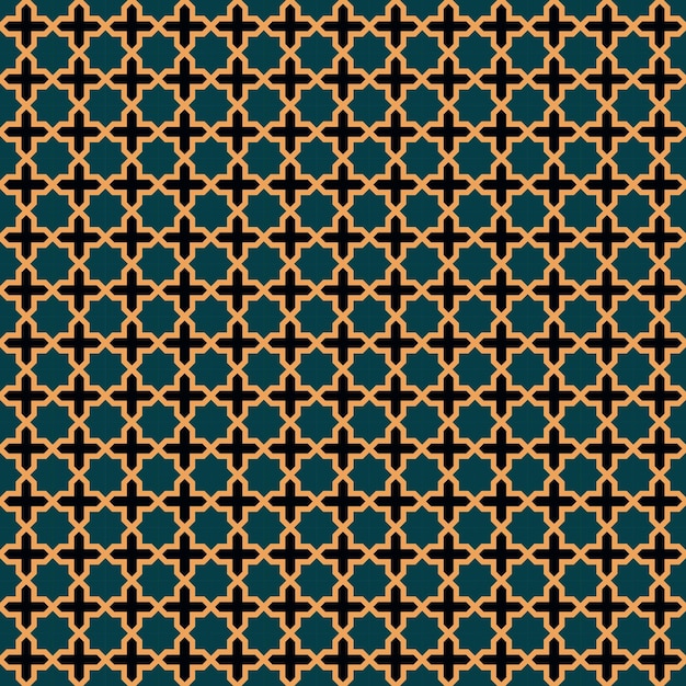 Patrón árabe de fondo Vector de ornamento islámico Geometría árabe tradicional