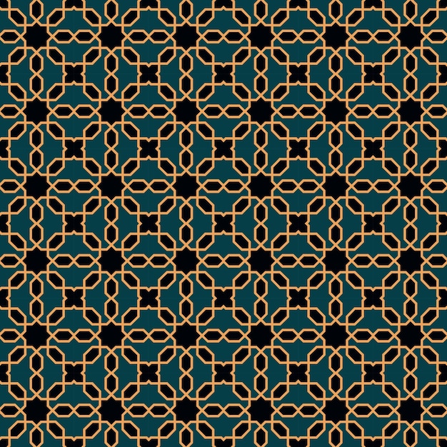 Patrón árabe de fondo Vector de ornamento islámico Geometría árabe tradicional