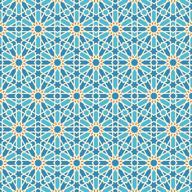 Patrón árabe de fondo Vector de ornamento islámico Geometría árabe tradicional