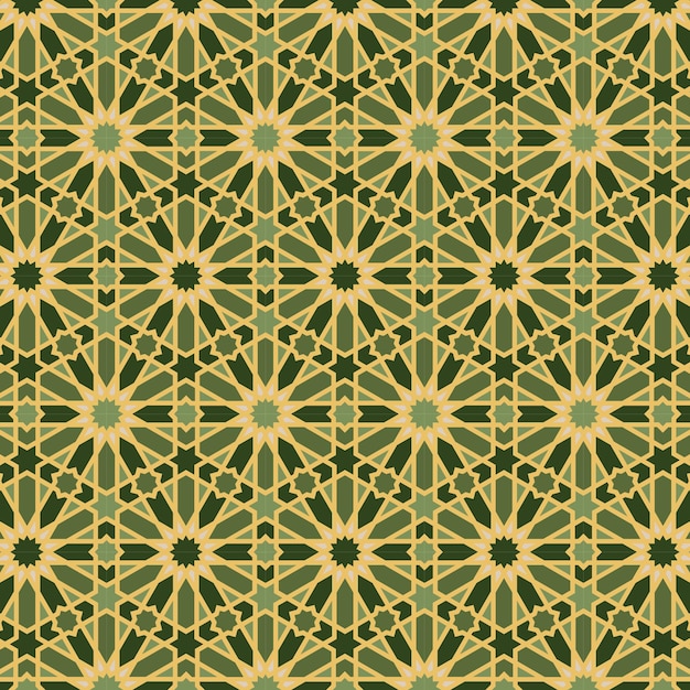 Patrón árabe de fondo Vector de ornamento islámico Geometría árabe tradicional