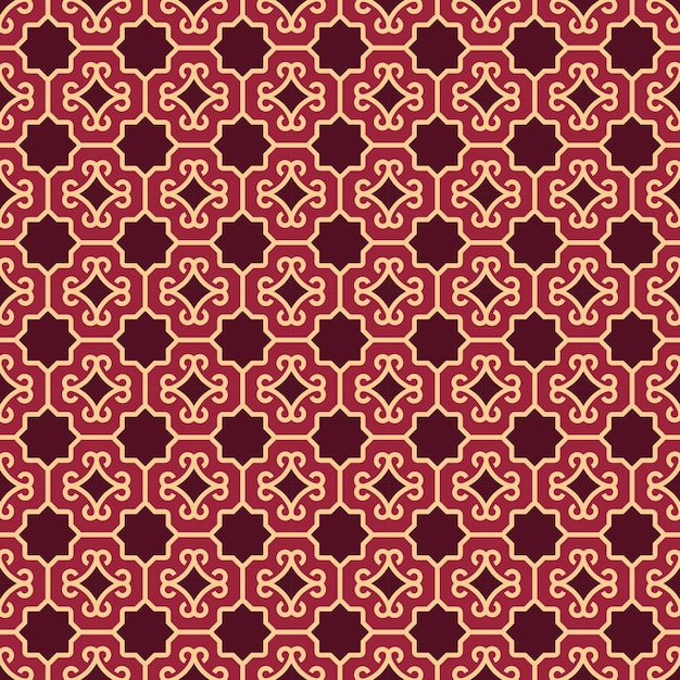 Patrón árabe de fondo Vector de ornamento islámico Geometría árabe tradicional