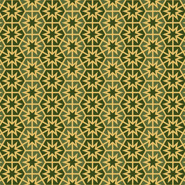 Patrón árabe de fondo Vector de ornamento islámico Geometría árabe tradicional