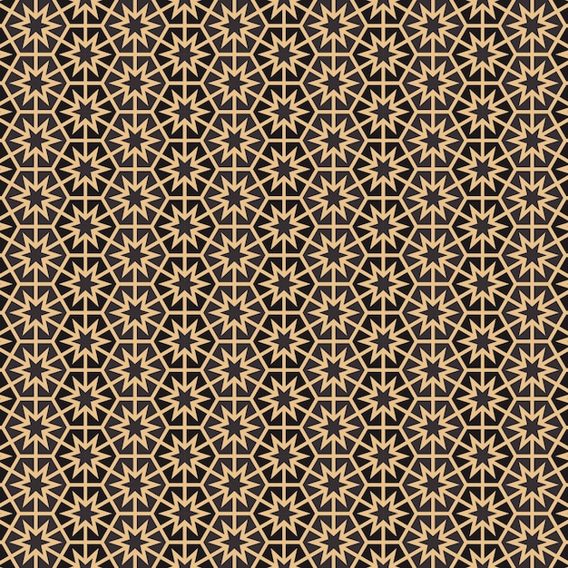 Patrón árabe de fondo Vector de ornamento islámico Geometría árabe tradicional
