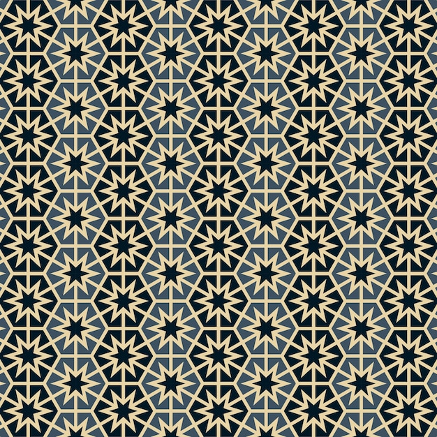 Patrón árabe de fondo Vector de ornamento islámico Geometría árabe tradicional