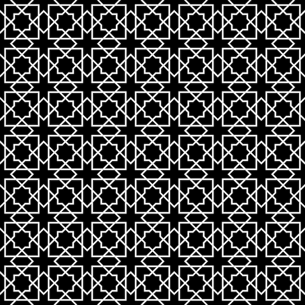 Patrón árabe de fondo Vector de ornamento islámico Geometría árabe tradicional