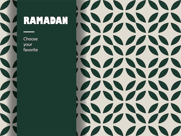 Patrón árabe papel de pared islámico de Ramadán con fondo vectorial sin costuras ornamental