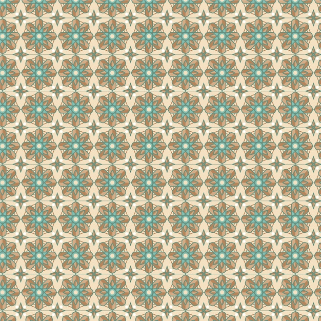 Patrón arabesco creativo de diseño plano