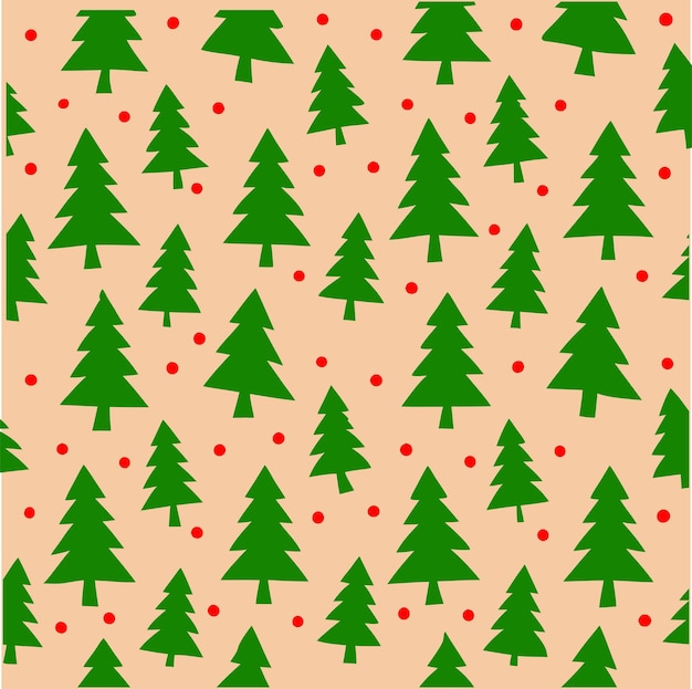 Patrón de árbol de Navidad sin costuras vectorial
