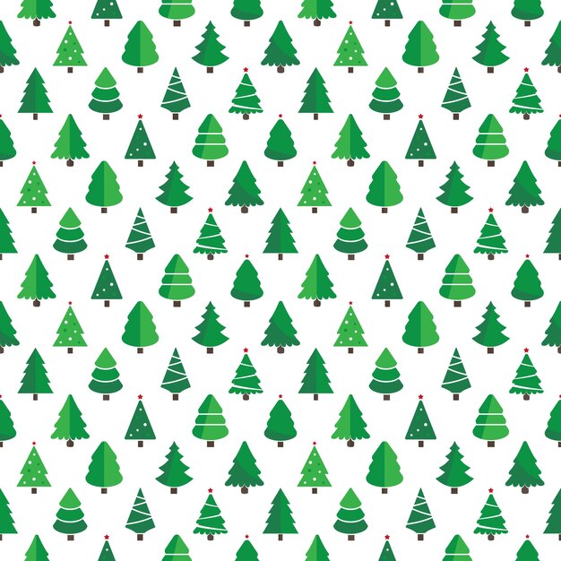 patrón de árbol de Navidad fondo blanco
