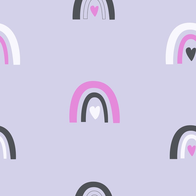 Patrón de arco iris transparente sobre un fondo de color. Ilustración vectorial para imprimir