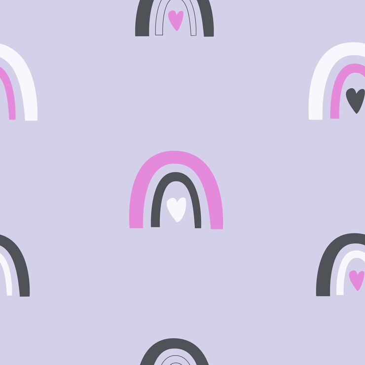 Patrón de arco iris transparente sobre un fondo de color. Ilustración vectorial para imprimir