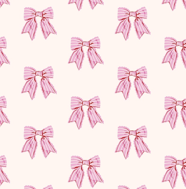 Patrón de arco rosado sin costuras en un diseño vectorial