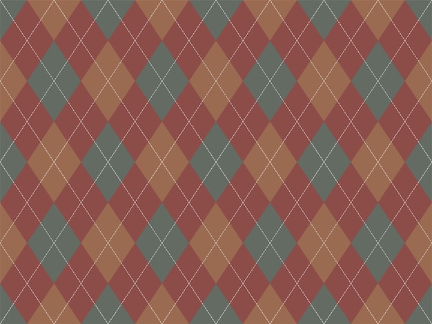 Patrón de Argyle sin costuras. Fondo de textura de tela. Adorno de vector de argill clásico.