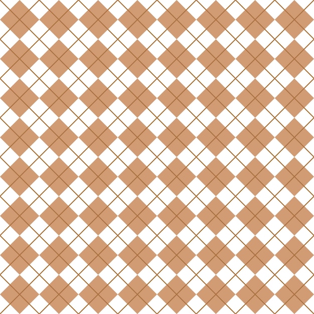 Patrón de Argyle transparente marrón y blanco simple