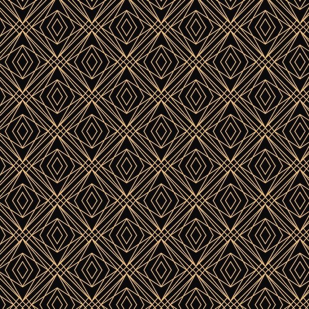Patrón art deco de diseño plano