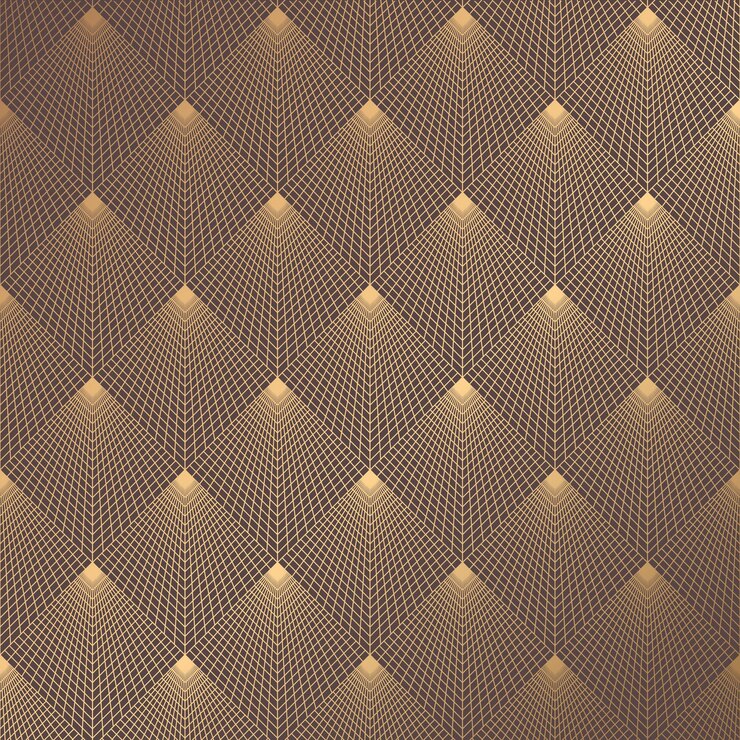 Vector patrón art deco fondo dorado sin costuras diseño geométrico minimalista diseño de línea vectorial motivos de la década de 1920 ilustración vintage de lujo