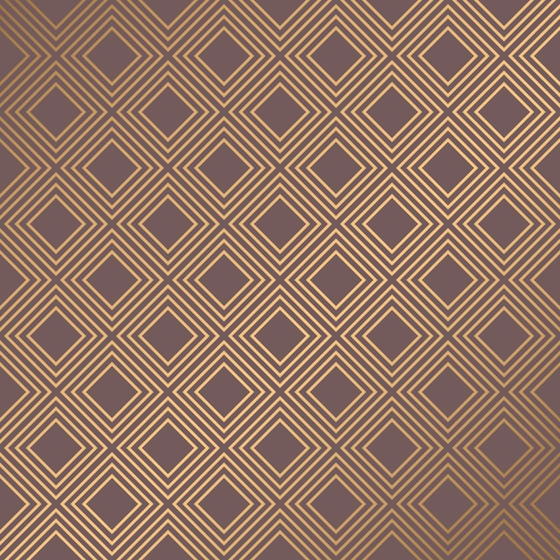 Patrón Art Deco Fondo dorado sin costuras Diseño geométrico minimalista Diseño de línea vectorial Motivos de la década de 1920 Ilustración vintage de lujo