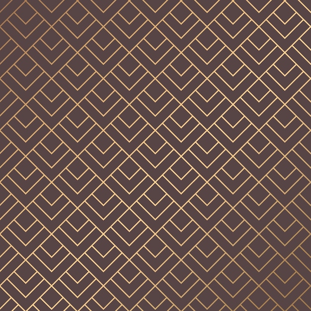 Patrón Art Deco Fondo dorado sin costuras Diseño geométrico minimalista Diseño de línea vectorial Motivos de la década de 1920 Ilustración vintage de lujo