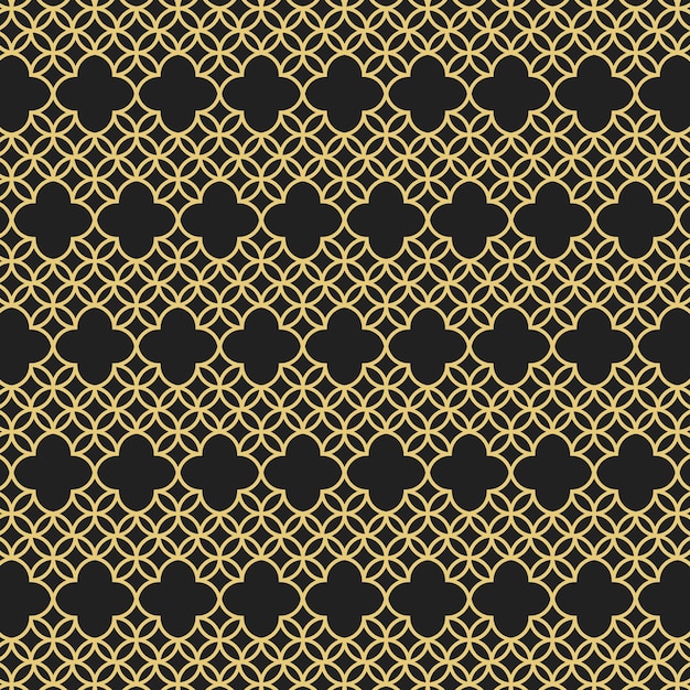 El patrón art déco de oro geométrico es visualmente llamativo
