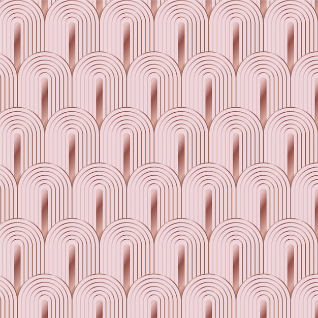 Patrón art deco de oro rosa