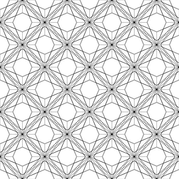 Patrón Art Deco Vector fondo blanco y negro Ornamento de lujo sin costuras Motivo de los años veinte rugientes