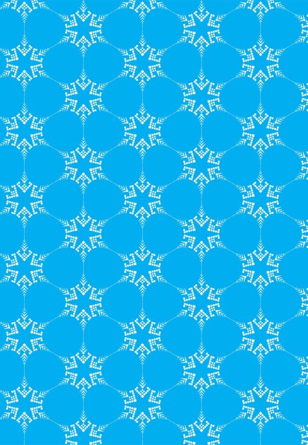 patrón de arte cuadrado de estrella de nieve fabic