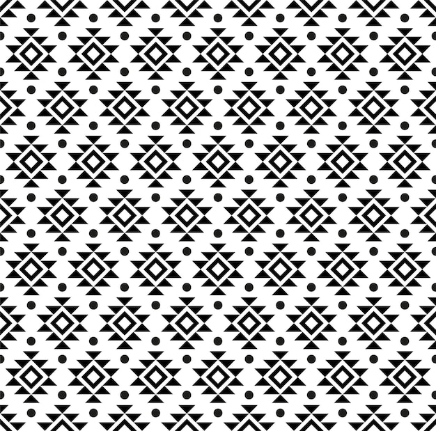 Patrón de arte indígena étnico americano geométrico abstracto.