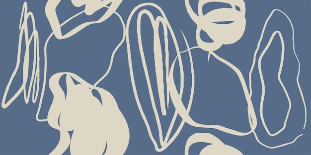 Patrón de arte de línea artística de moda minimalista Plantilla de vector moderno para diseño