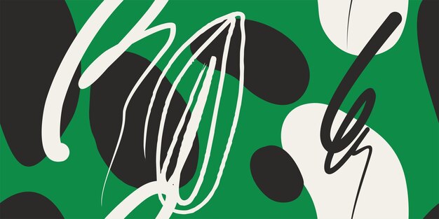 Patrón de arte de línea artística de moda minimalista Plantilla de vector moderno para diseño