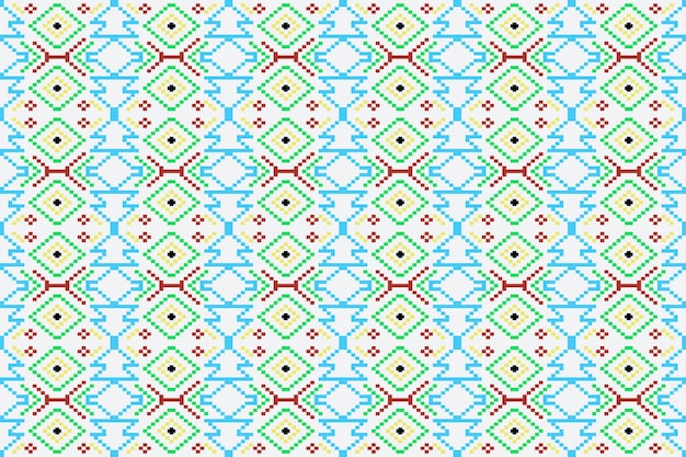 Patrón de arte de píxeles sin costura para tela patrón étnico geométrico sin costura papel tapiz de arte de patrón de píxels