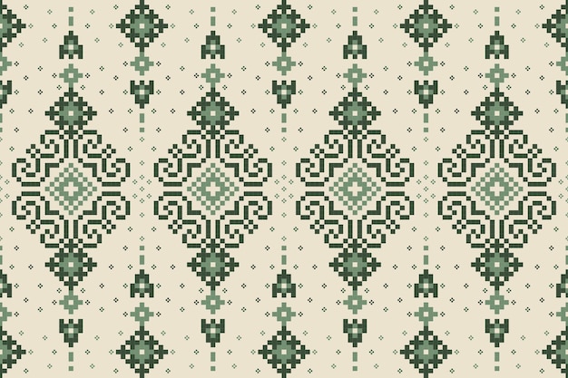 Patrón de arte de píxeles sin costura para tela patrón étnico geométrico sin costura papel tapiz de arte de patrón de píxels