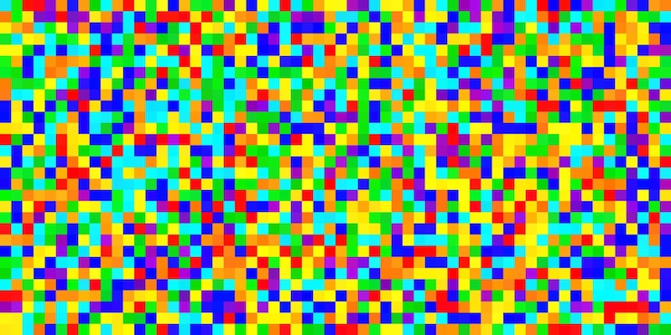 Vector patrón de arte de píxeles de mosaico sin costura abstracto