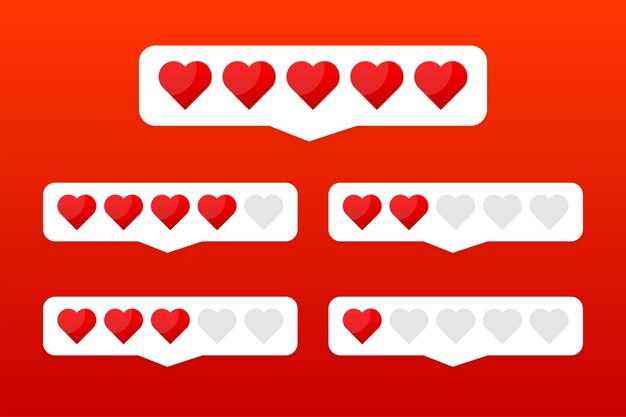 Patrón de arte de píxeles retro con vidas de corazón para el diseño de juegos de computadora Ilustración de vector plano