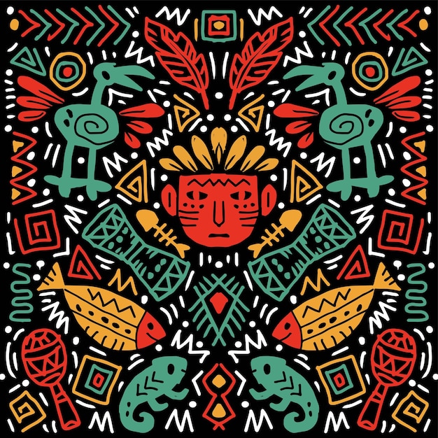 Patrón de arte tribal