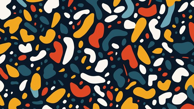 Patrón artístico líquido de línea abstracta moderna Impresión simple contemporánea