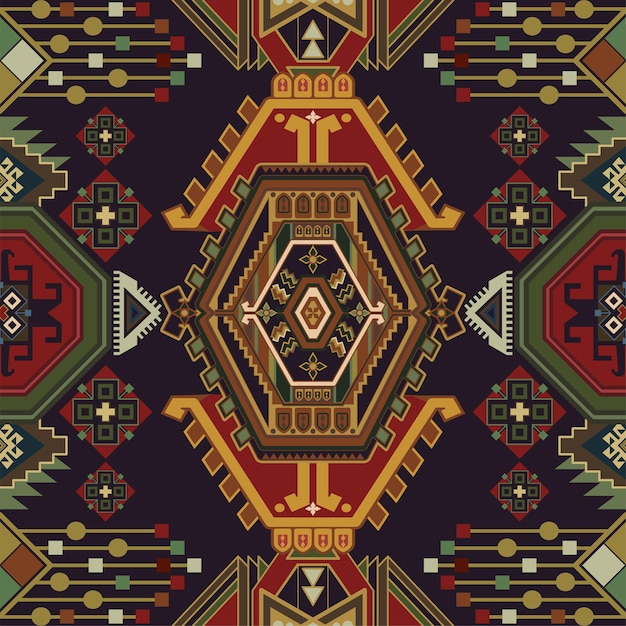Patrón azteca sin costuras. Fondo geométrico. Papel pintado popular