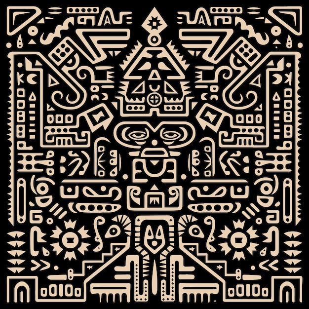 Vector patrón azteca textura azteca fondo azteca