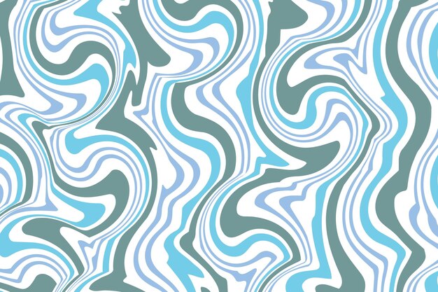 un patrón azul y blanco con las palabras olas en la parte inferior