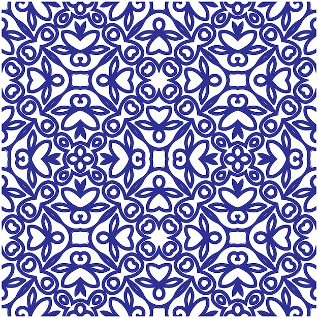 patrón azul y blanco sobre un fondo azul