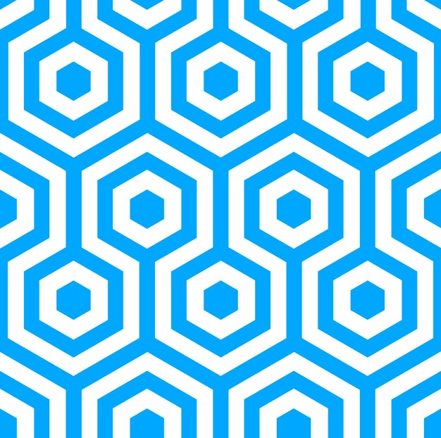 Patrón azul sin costuras de hexágonos Fondo azul para el embalaje