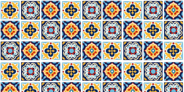 Vector patrón de azulejos de cerámica