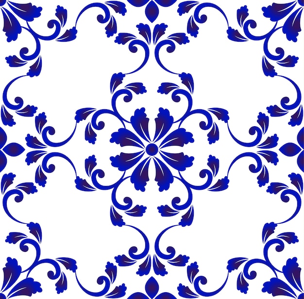 Vector patrón de azulejos de cerámica