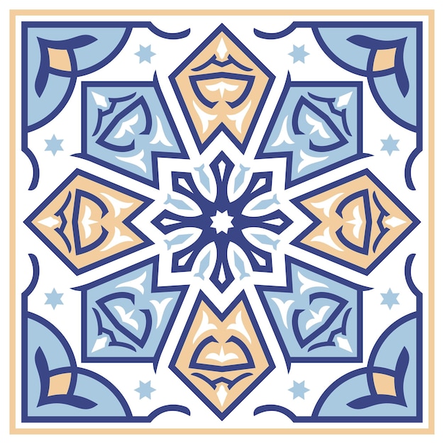 Patrón de azulejos decorativos vectoriales