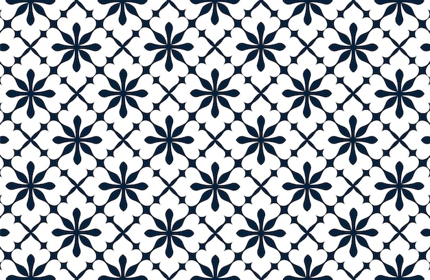 Vector patrón de azulejos florales abstractos