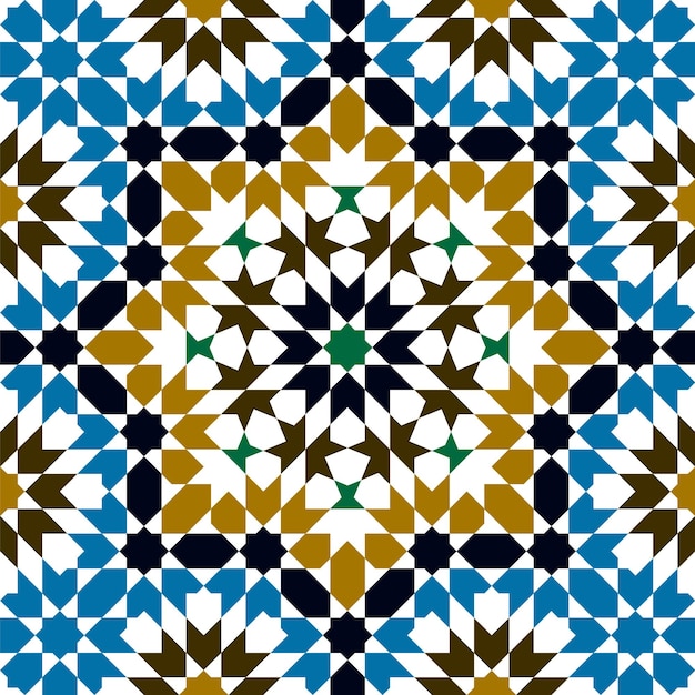 Patrón de azulejos geométricos marroquíes