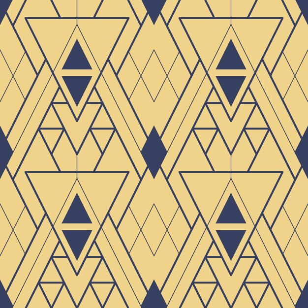 Patrón de azulejos geométricos oro transparente art decó abstracto