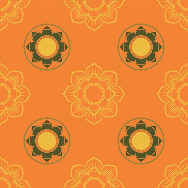 Patrón balinés vintage con papel tapiz real vectorial 12