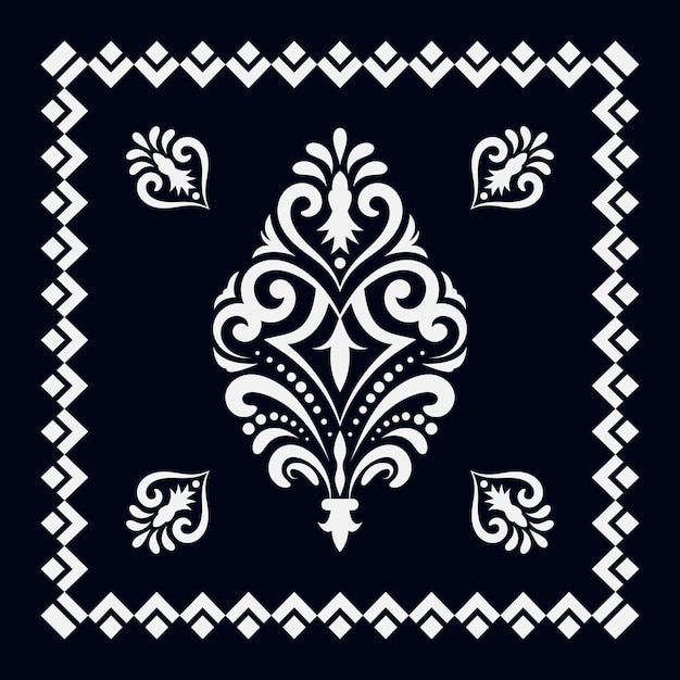 Patrón de bandana de damasco, chal de bandana de patrón real victoriano, hiyab, bufanda de cuello, mantel