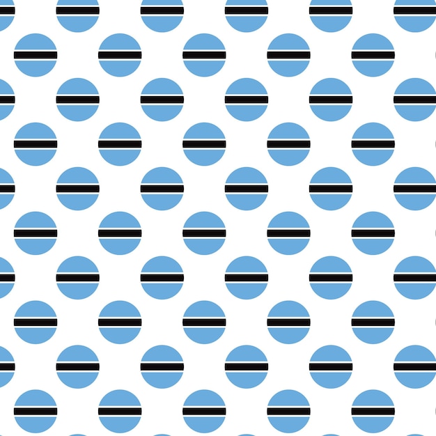 Patrón de bandera de Botswana en forma de círculo