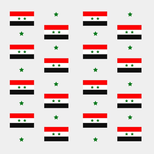 Vector patrón de banderas planas de siria